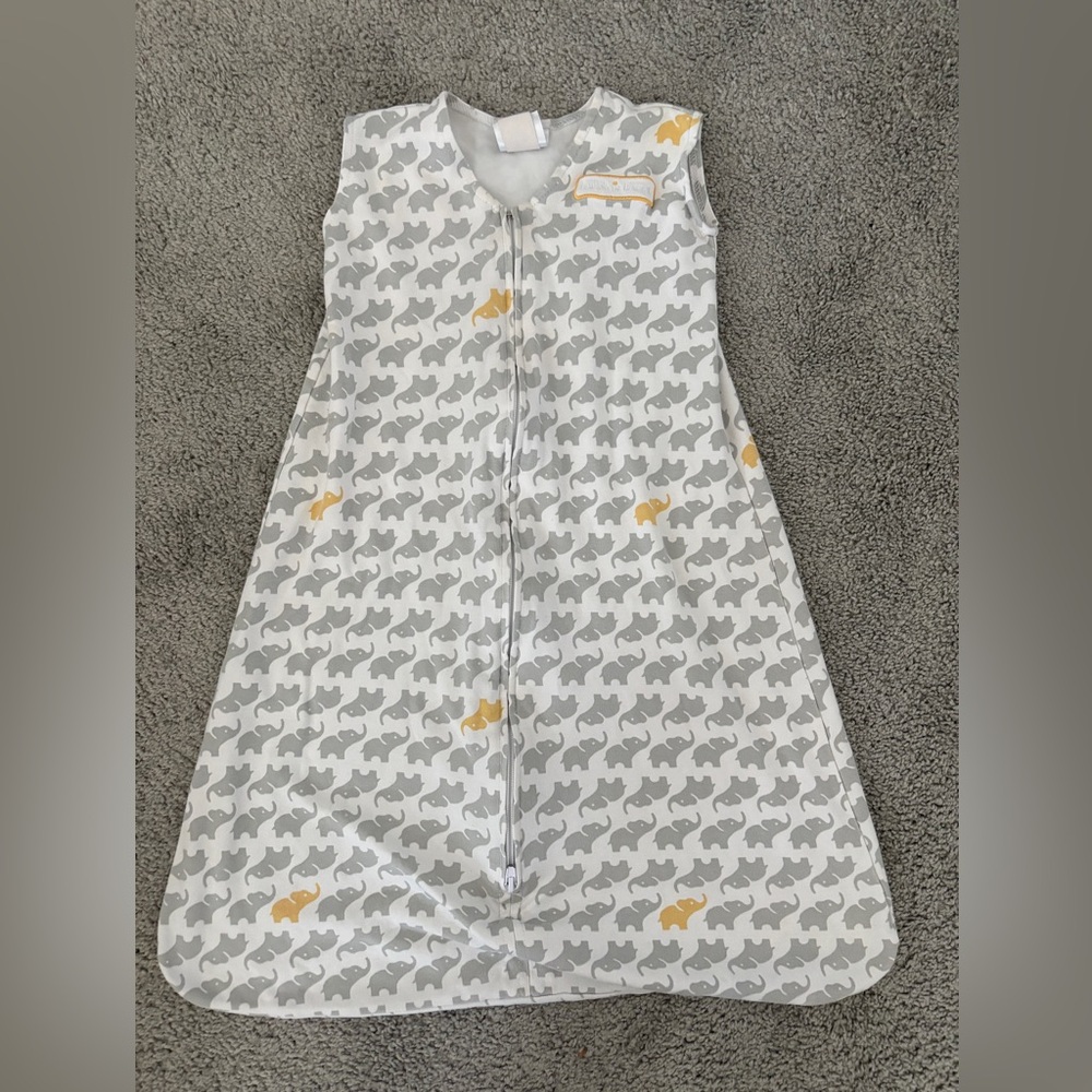 HALO Elephant Gray and Yellow Baby Infant Sleep Sack, Size M 6-12 months